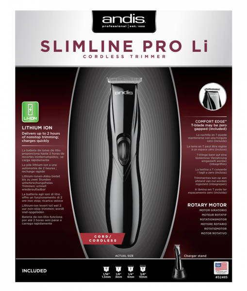Andis Slimline Pro Li T-blade Black 3