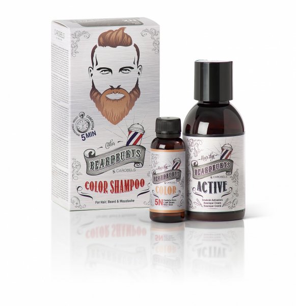 Beardburys Hair &amp; Beard Coloring Shampoo - Hellbraun