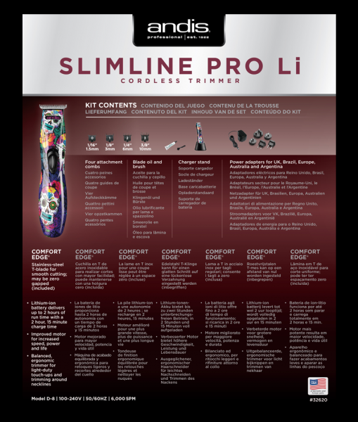 střihací strojek Andis Slimline Pro Li T-Blade 5